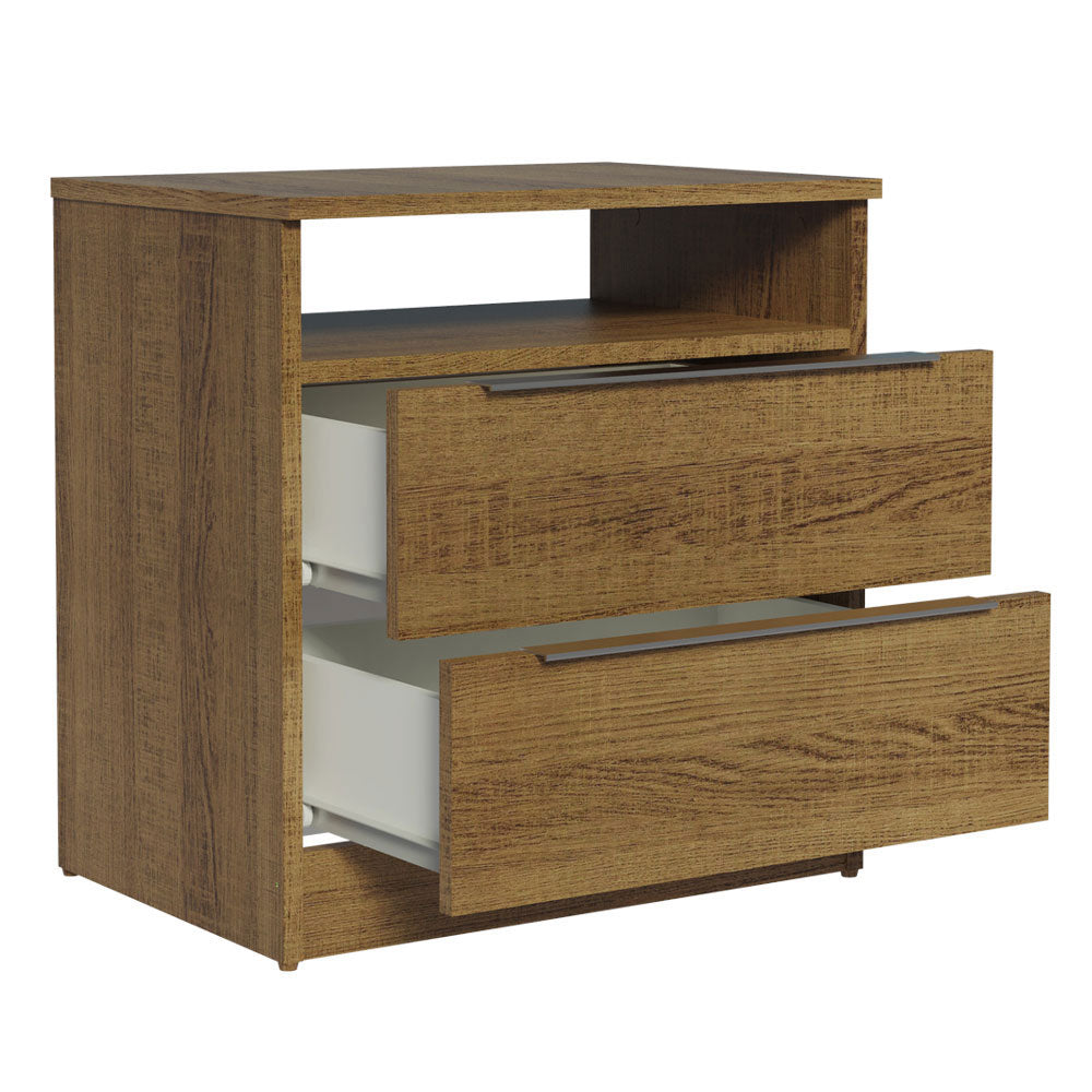 Mesa de Luz 3227 2 Cajones Marrón