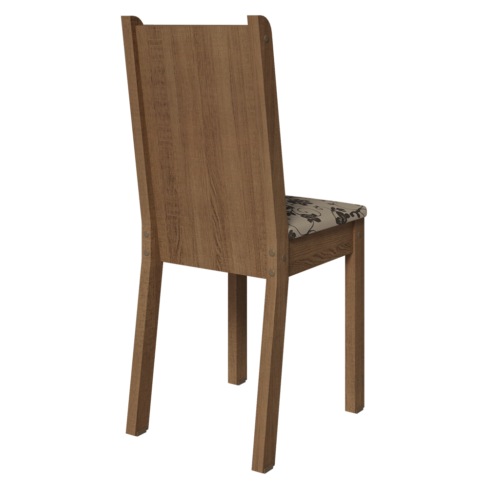 Kit 6 Sillas 4290 Marrón/Beige Marrón