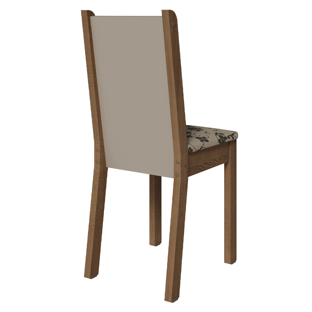 Kit 6 Sillas 4291 Marrón/Crema/Beige Marrón