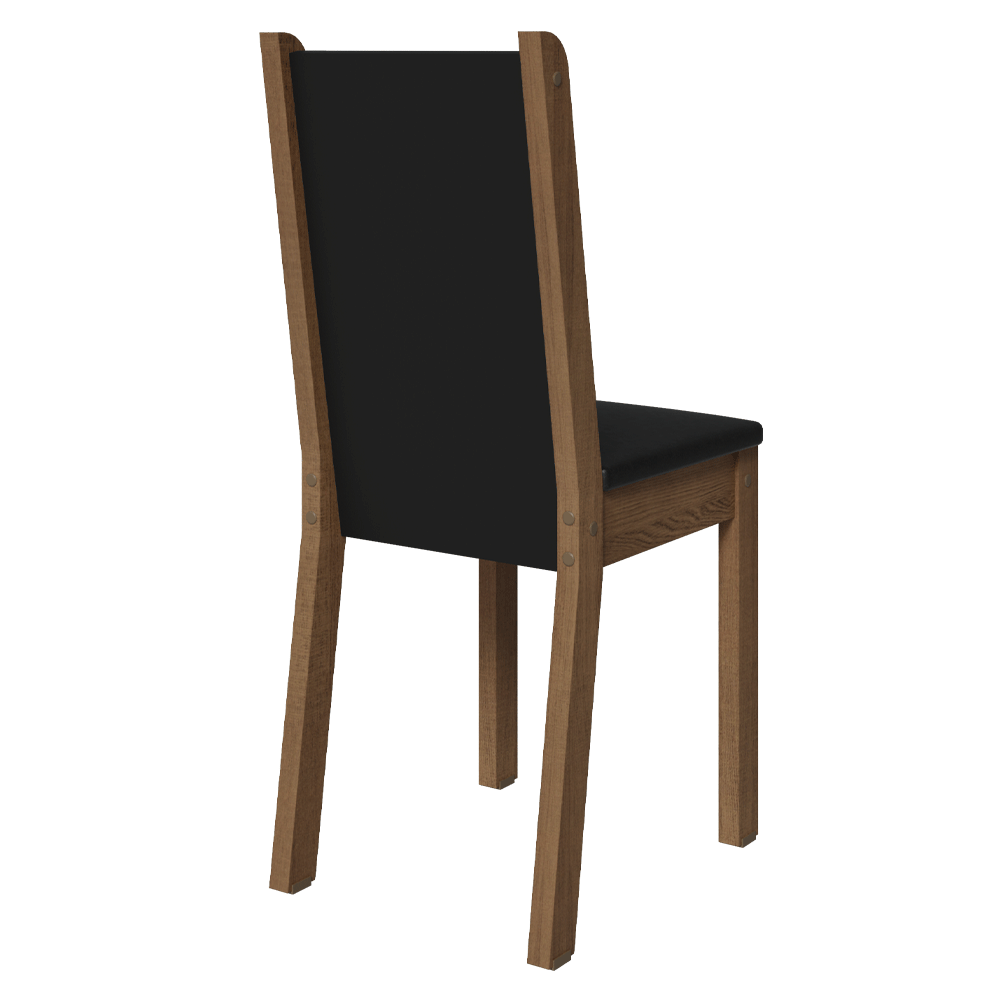 Kit 6 Sillas 4291 Marrón/Negro