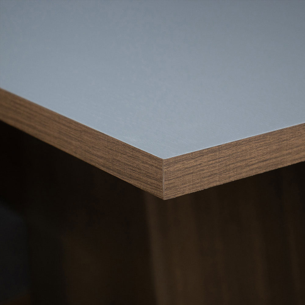 Mesa de Comedor Cuadrada con Tapa de Madera 5363 Marrón/Gris