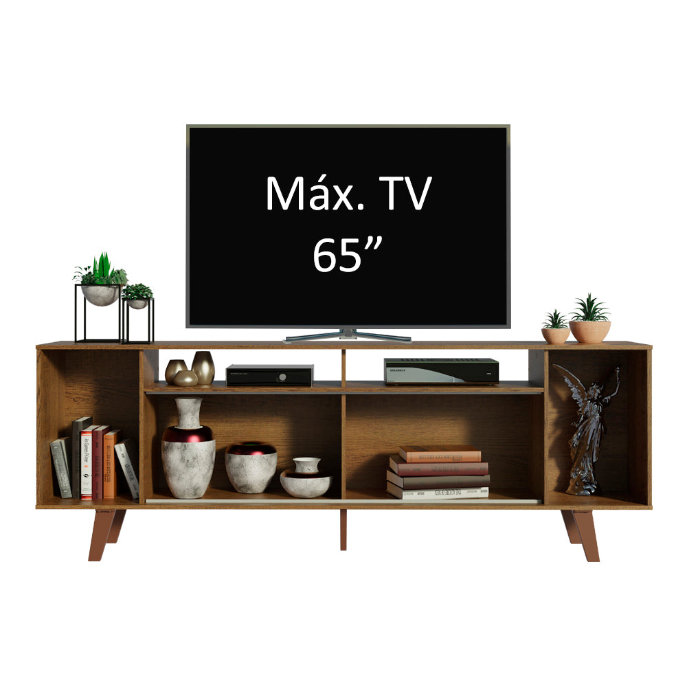 Rack para TV hasta 65 Pulgadas Madesa Cancun con Patas Marrón