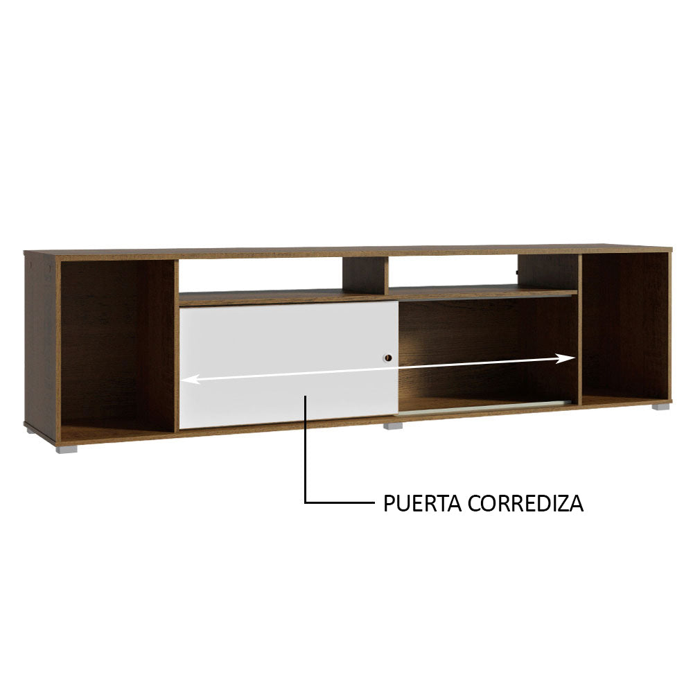 Rack para TV hasta 65 Pulgadas Madesa Cancun Marrón/Blanco