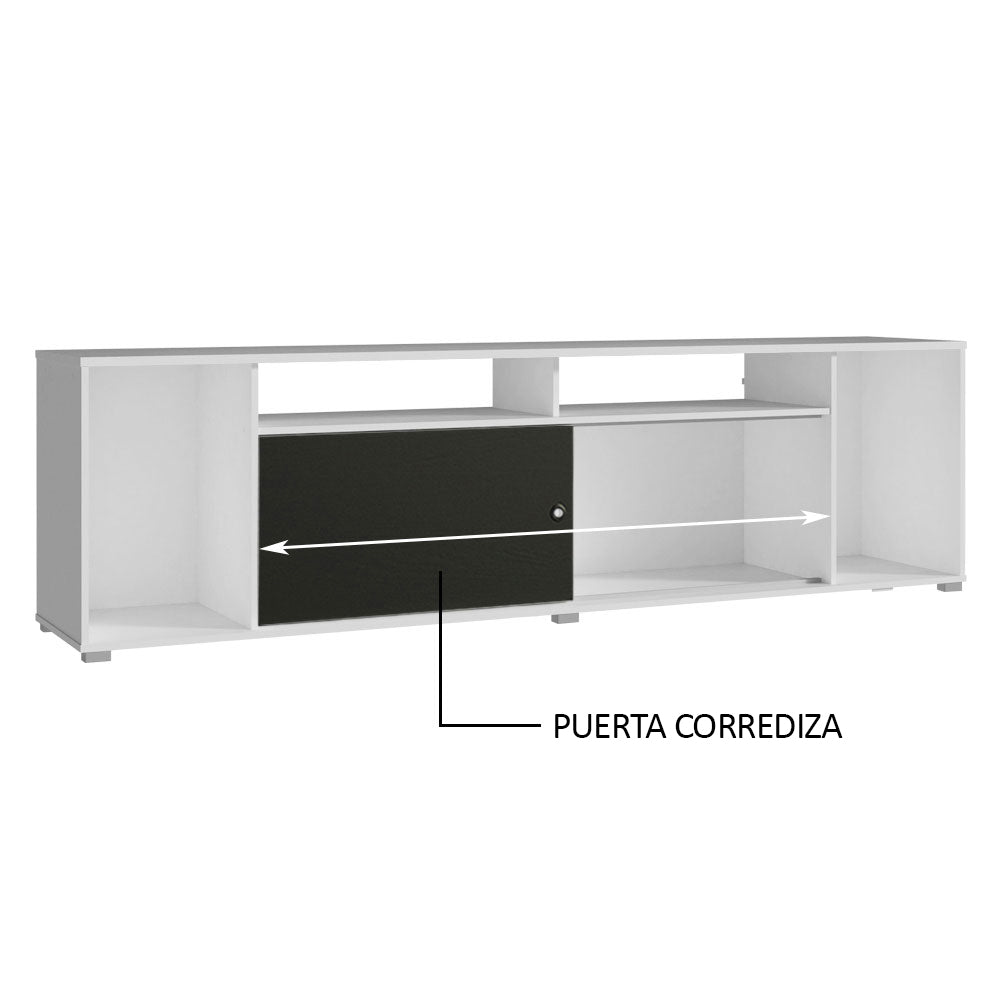 Rack para TV hasta 65 Pulgadas Madesa Cancun Blanco/Negro