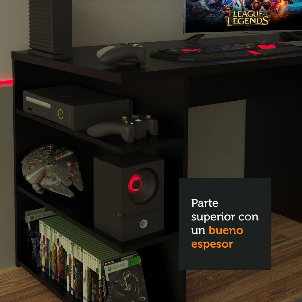 Escritorio Gamer para Computadora Negro