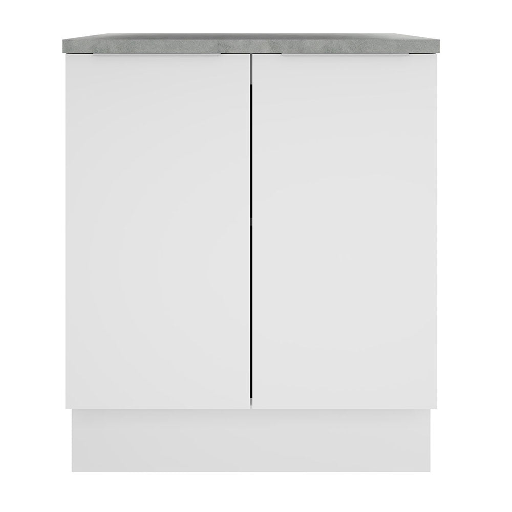Bajo Mesada 70 cm x 60 cm, Sin cajones 2 Puertas Stella Blanco