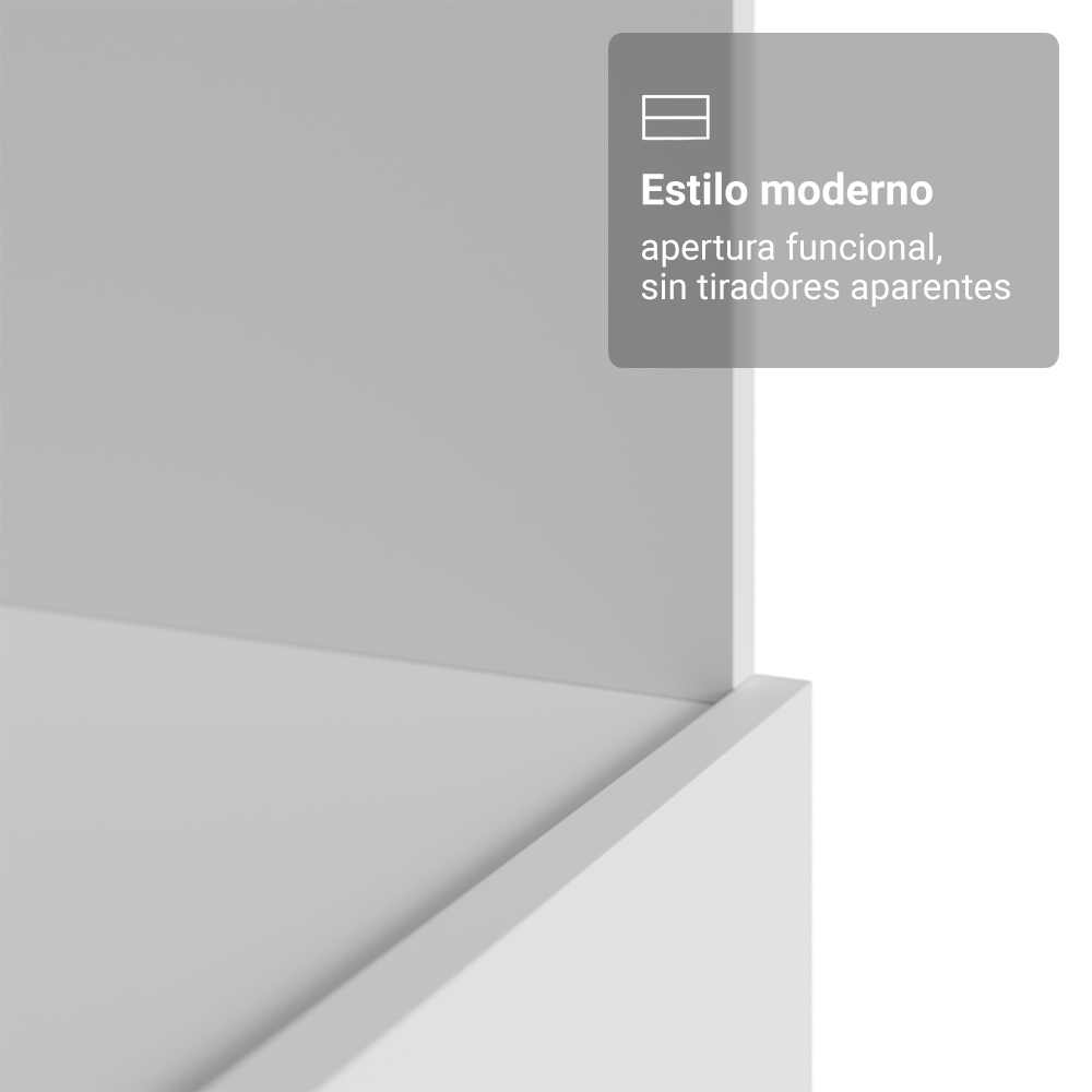 Bajo Mesada para Horno/Microondas 70 x 60 cm 1 Cajón mesada Marrón/Blanco Madesa