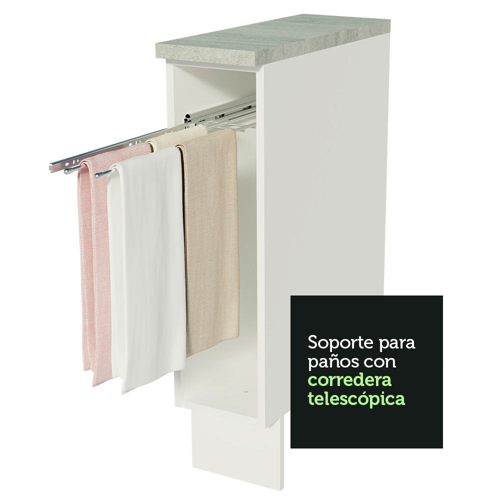 Porta repasador 20 cm Con Tapa Glamy y Agata Blanco