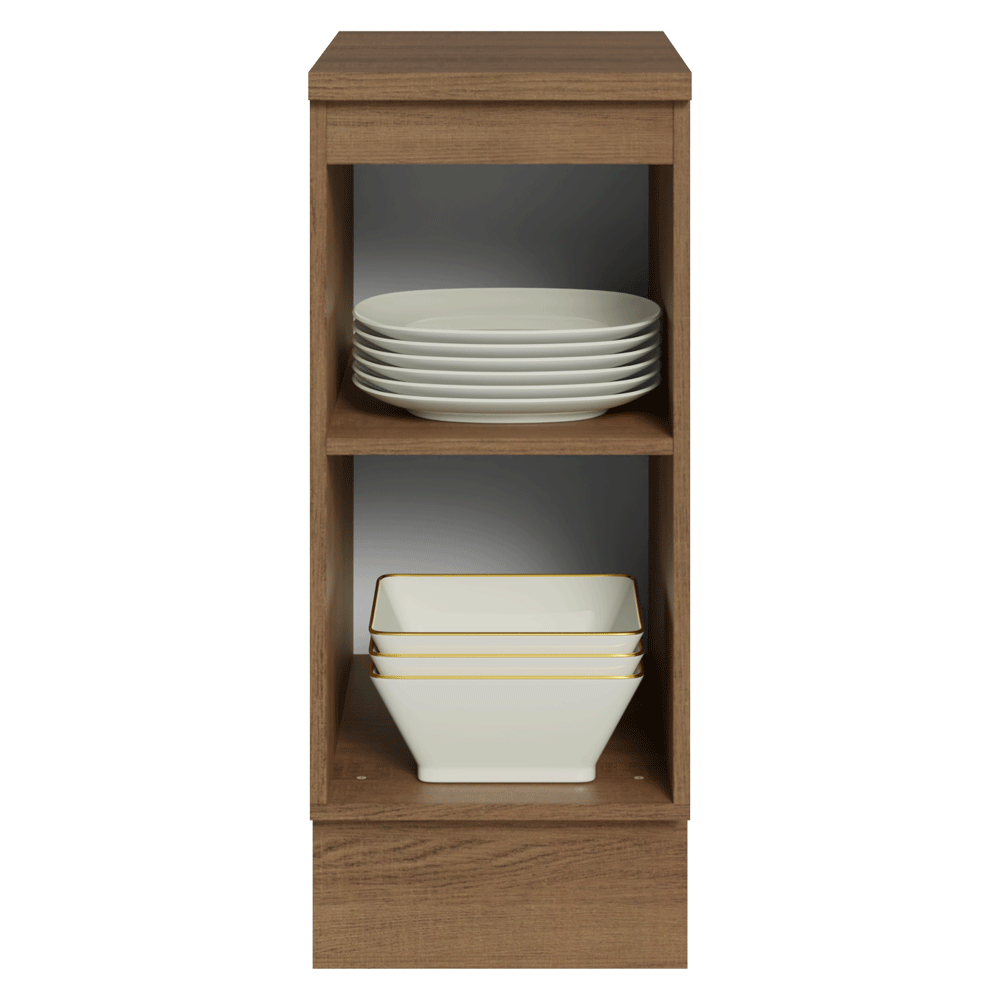 Bajo Mesada de Cocina 35 cm 1 Puerta Marrón/Blanco Vik Madesa