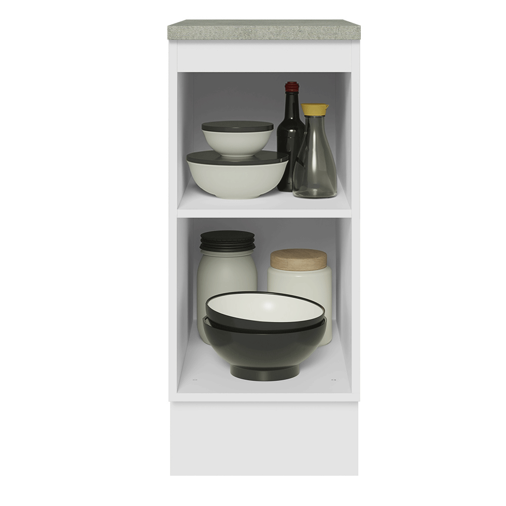 Bajo Mesada de Cocina 35 cm 1 Puerta Blanco/Negro Lux Madesa