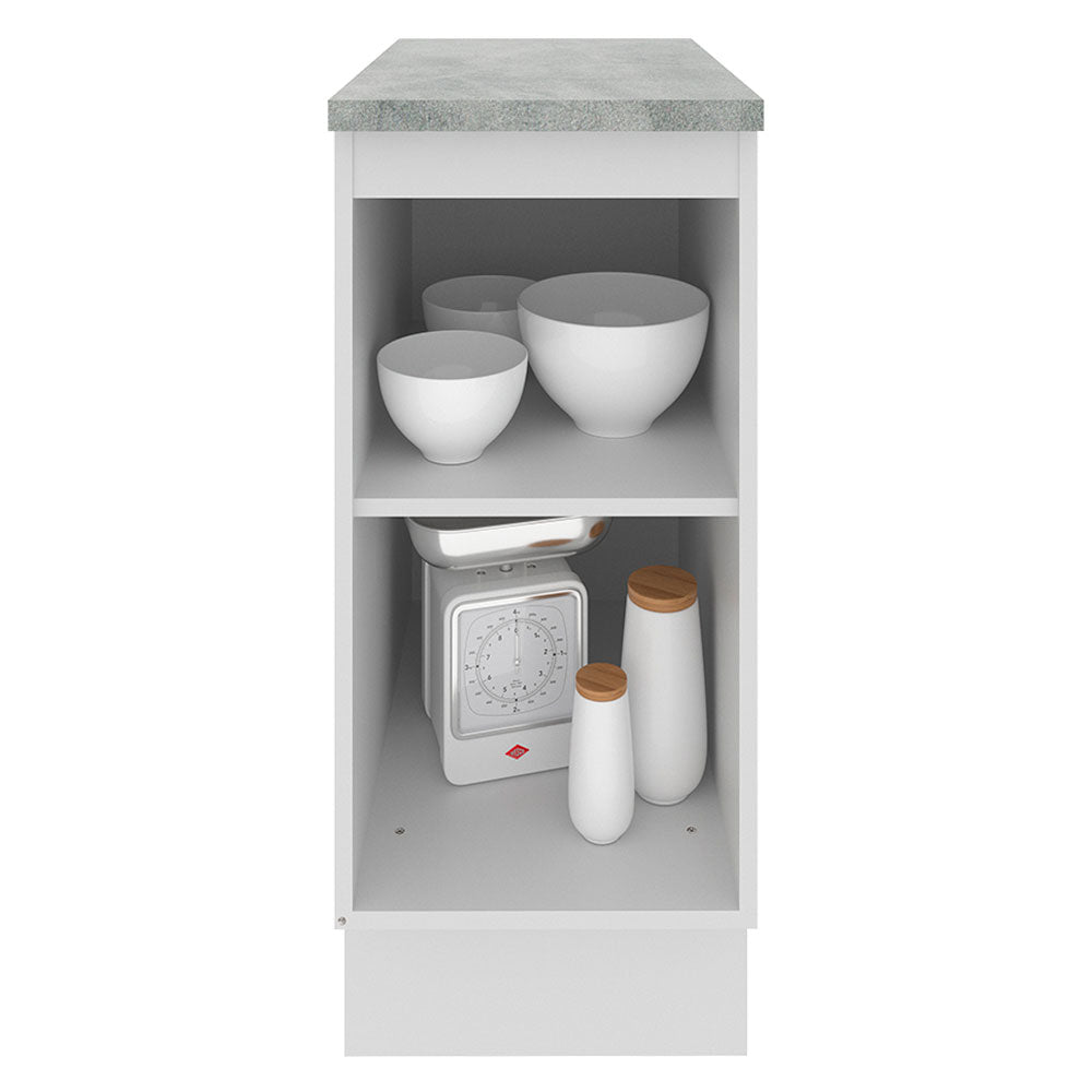 Bajo Mesada Cocina 35 cm 1 Puerta Blanco/Marrón Stella Madesa