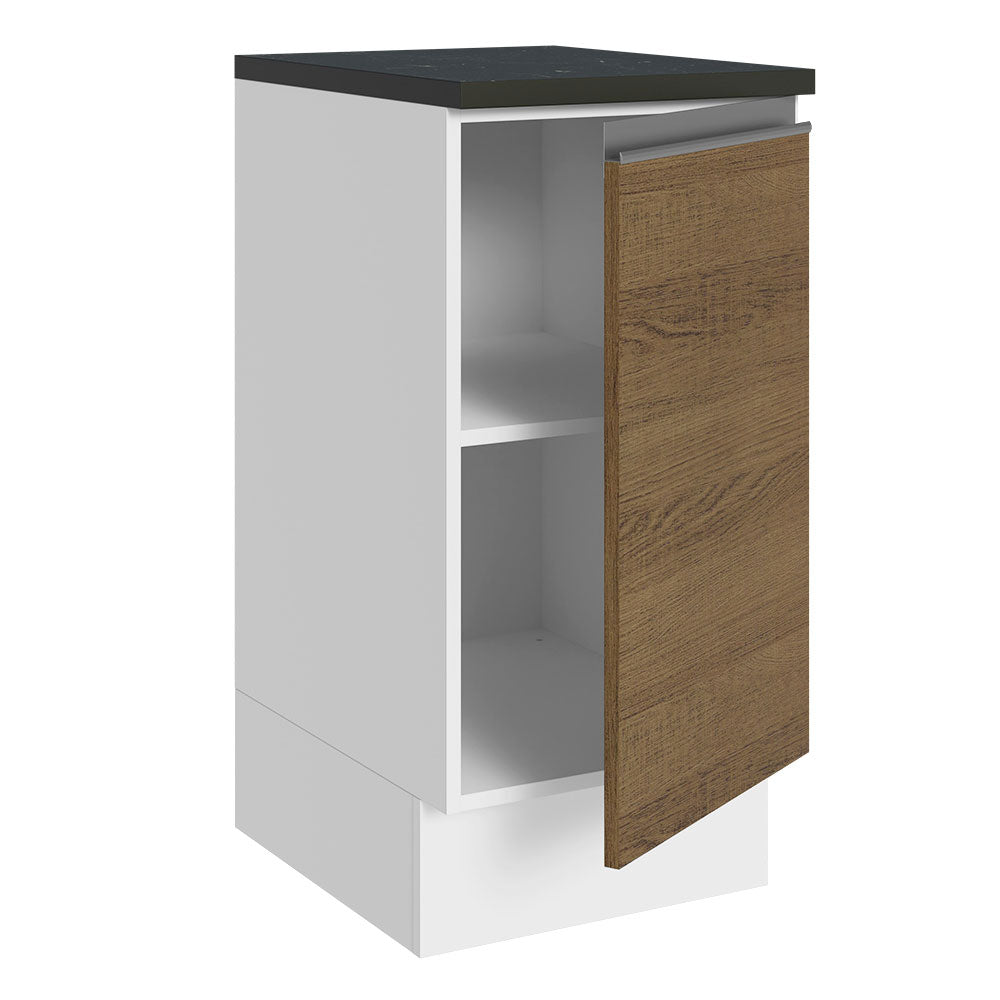 Bajo Mesada Cocina 100% MDF 40 cm 1 Puerta Blanco/Marrón Acordes Madesa