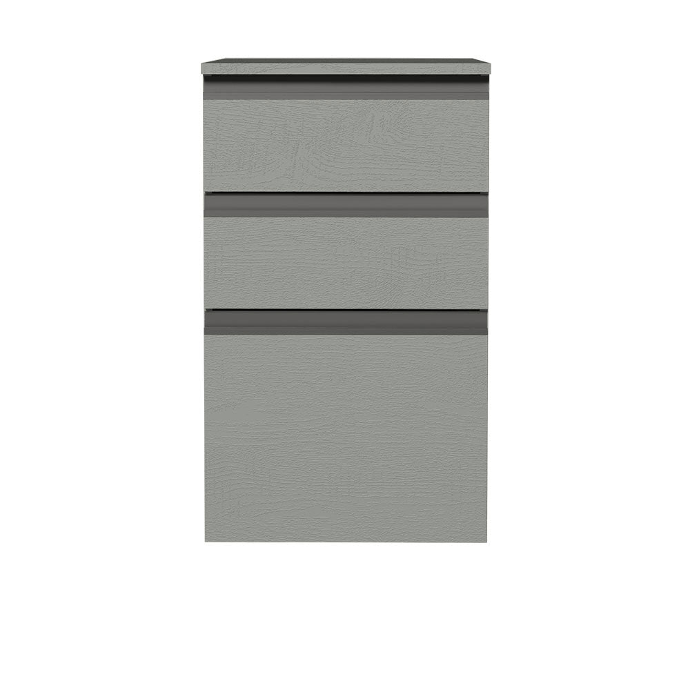 Bajo Mesada 40 cm 3 Cajones Sin Patas Nice Gris
