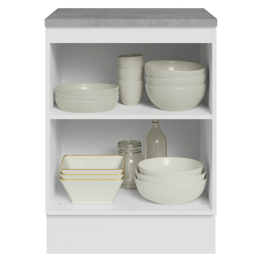 Bajo Mesada 60 cm 1 Puerta Blanco/Crema Vik Madesa