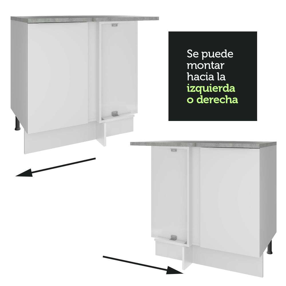 Bajo Mesada 94 cm Sin cajones 1 Puerta Stella Blanco