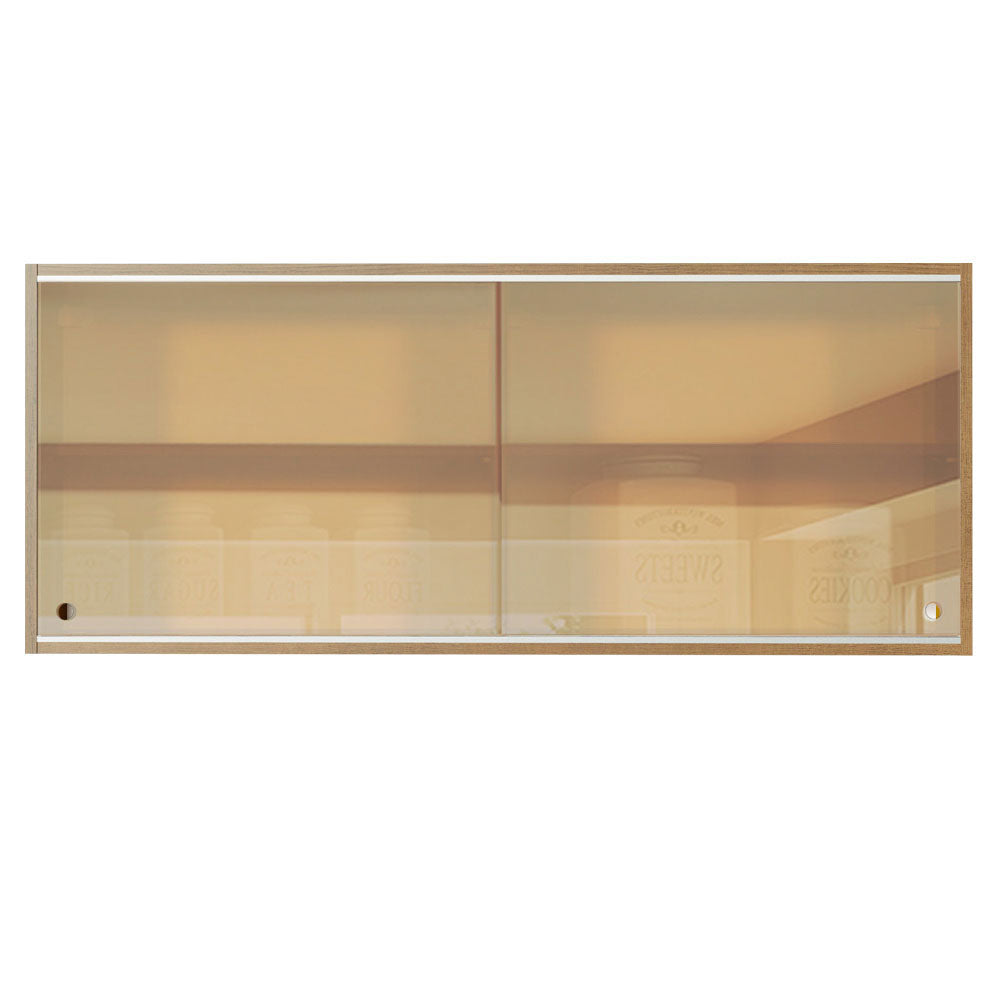 Alacena 120 cm 2 Puertas de Vidrio Reflectivo para Glamy, Lux, Agata y Reims Marrón