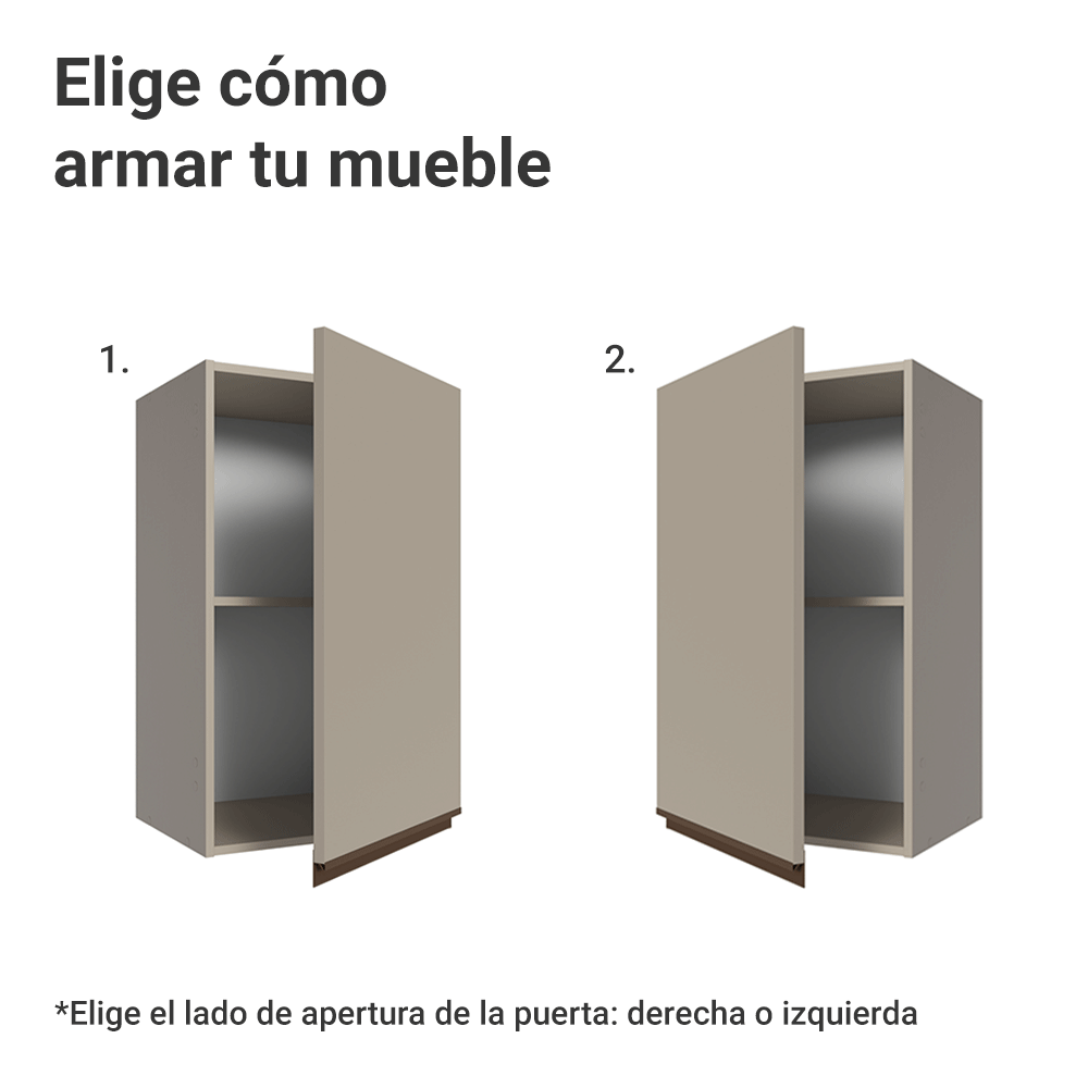 Alacena 40 cm 1 Puerta Nice Crema