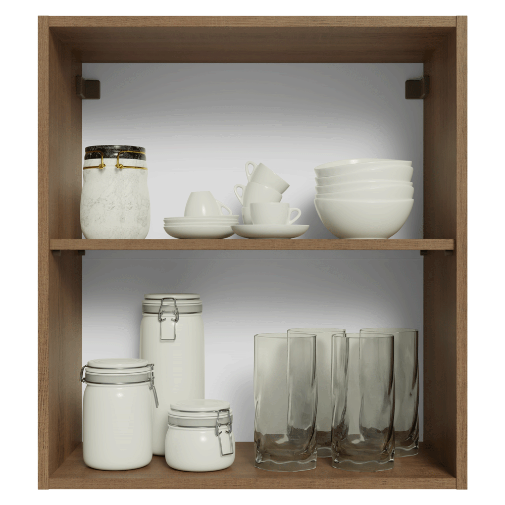 Alacena 60 cm 1 Puerta Marrón/Blanco Vik Madesa