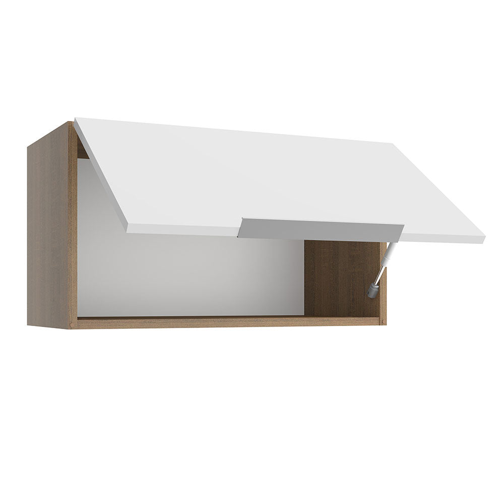 Alacena Cocina 60 cm 1 Puerta Abatible Marrón/Blanco Stella Madesa