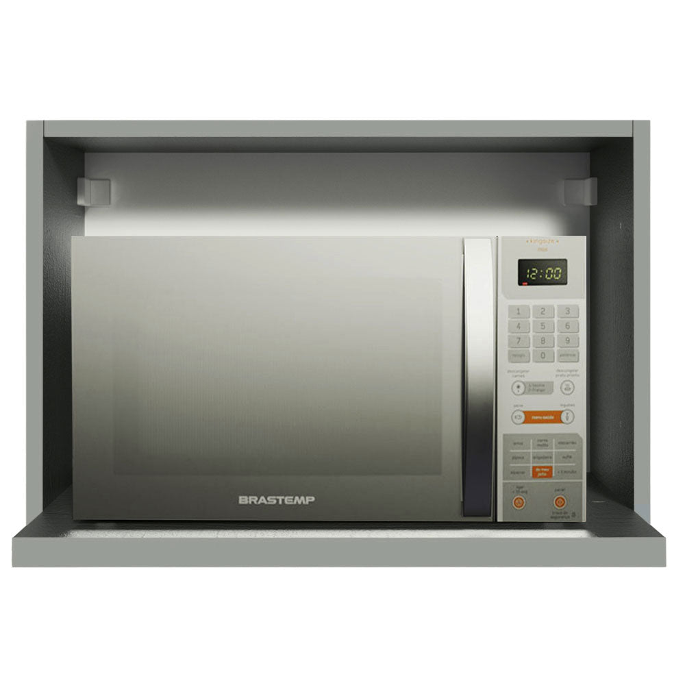 Alacena 60 cm Nicho para Microondas y Horno Nice Gris