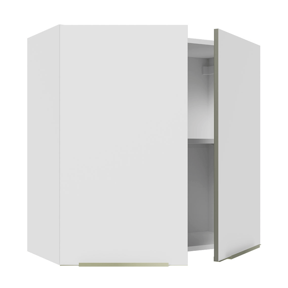 Alacena Cocina 70 cm 2 Puertas Blanco/Blanco Aterciopelado Lux Madesa