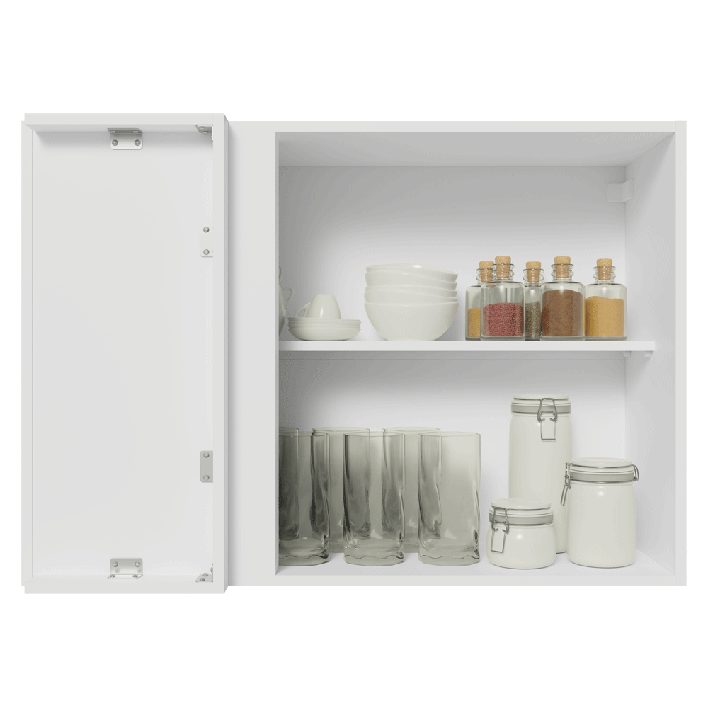 Alacena esquinero 1 Puerta Blanco/Gris Vik Madesa