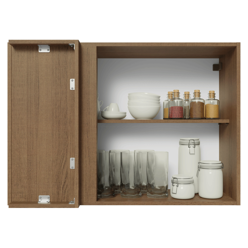 Alacena esquinero 1 Puerta Marrón/Verde Vik Madesa