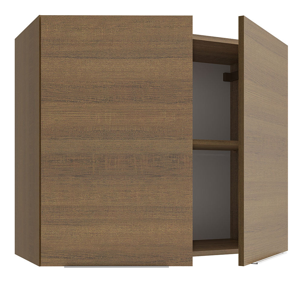 Alacena Cocina 80 cm 2 Puertas Marrón Stella Madesa