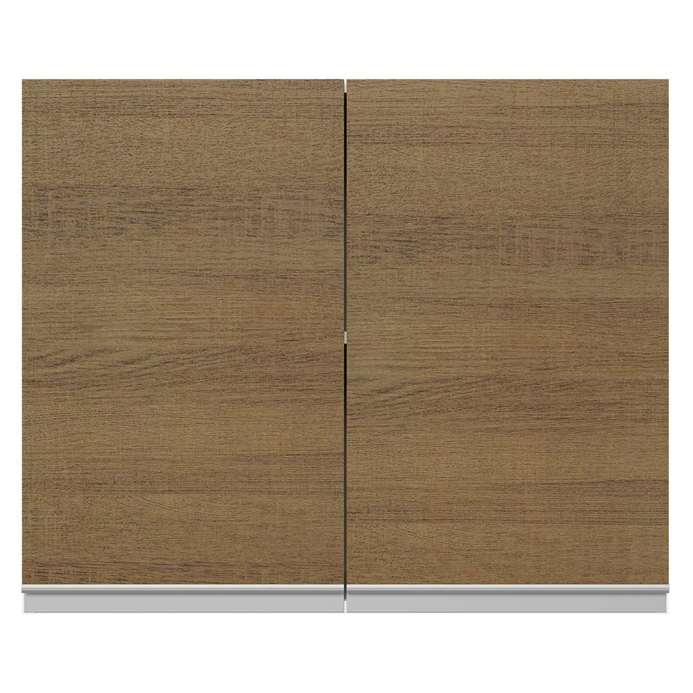 Alacena Cocina 100% MDF 80 cm 2 Puertas Blanco/Marrón Acordes Madesa