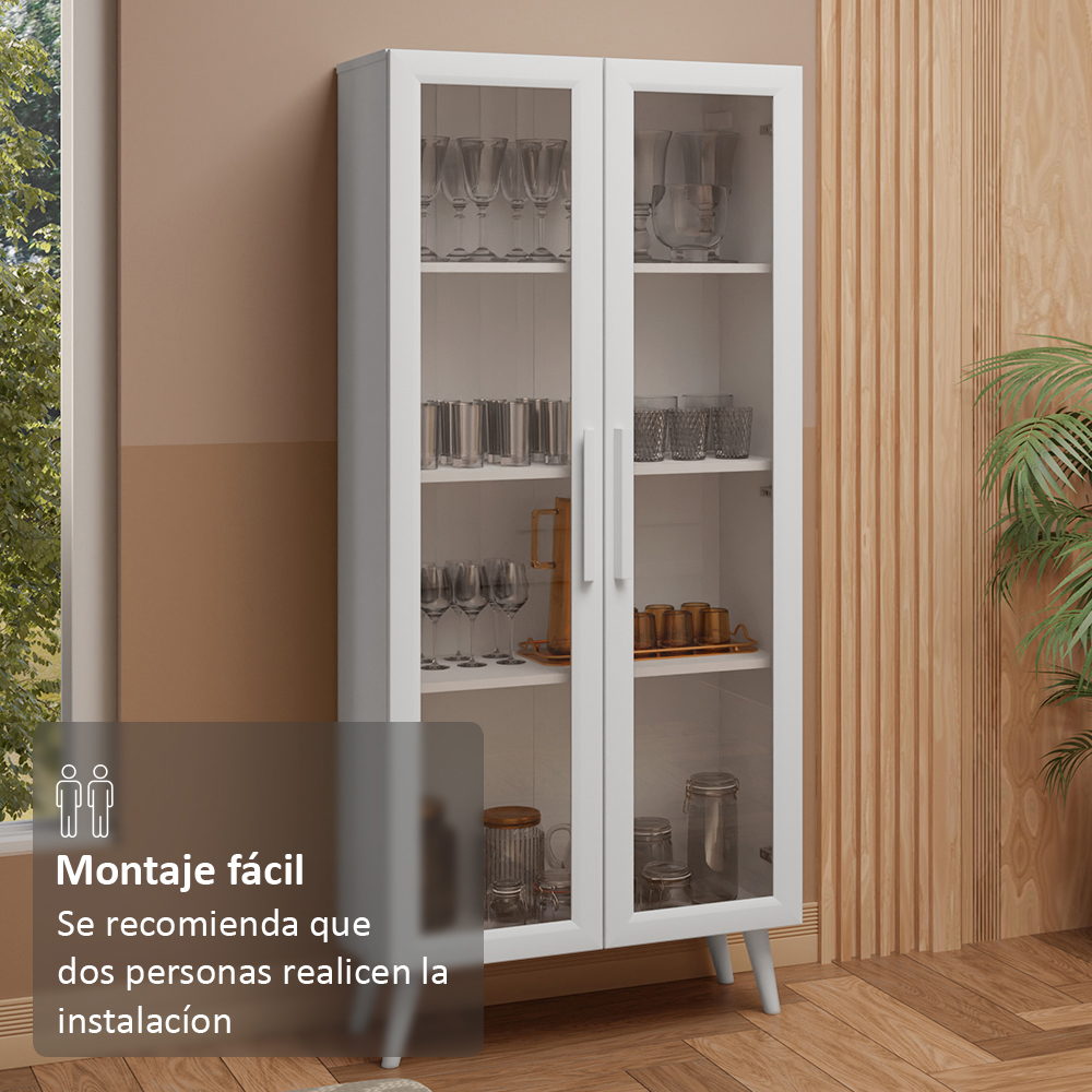 Cristalero Madesa 2 Puertas 70 cm con Patas BB