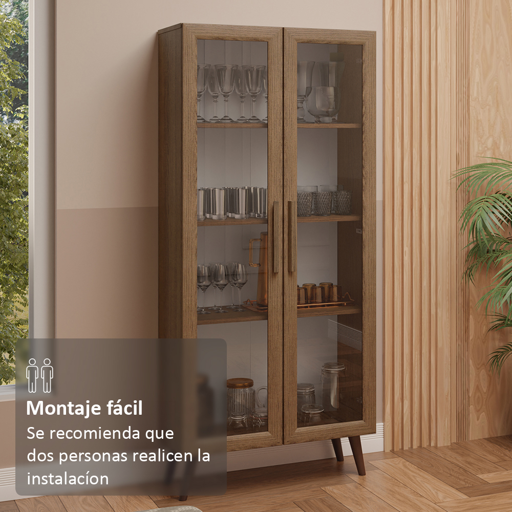 Cristalero Madesa 2 Puertas 70 cm con Patas MM 02