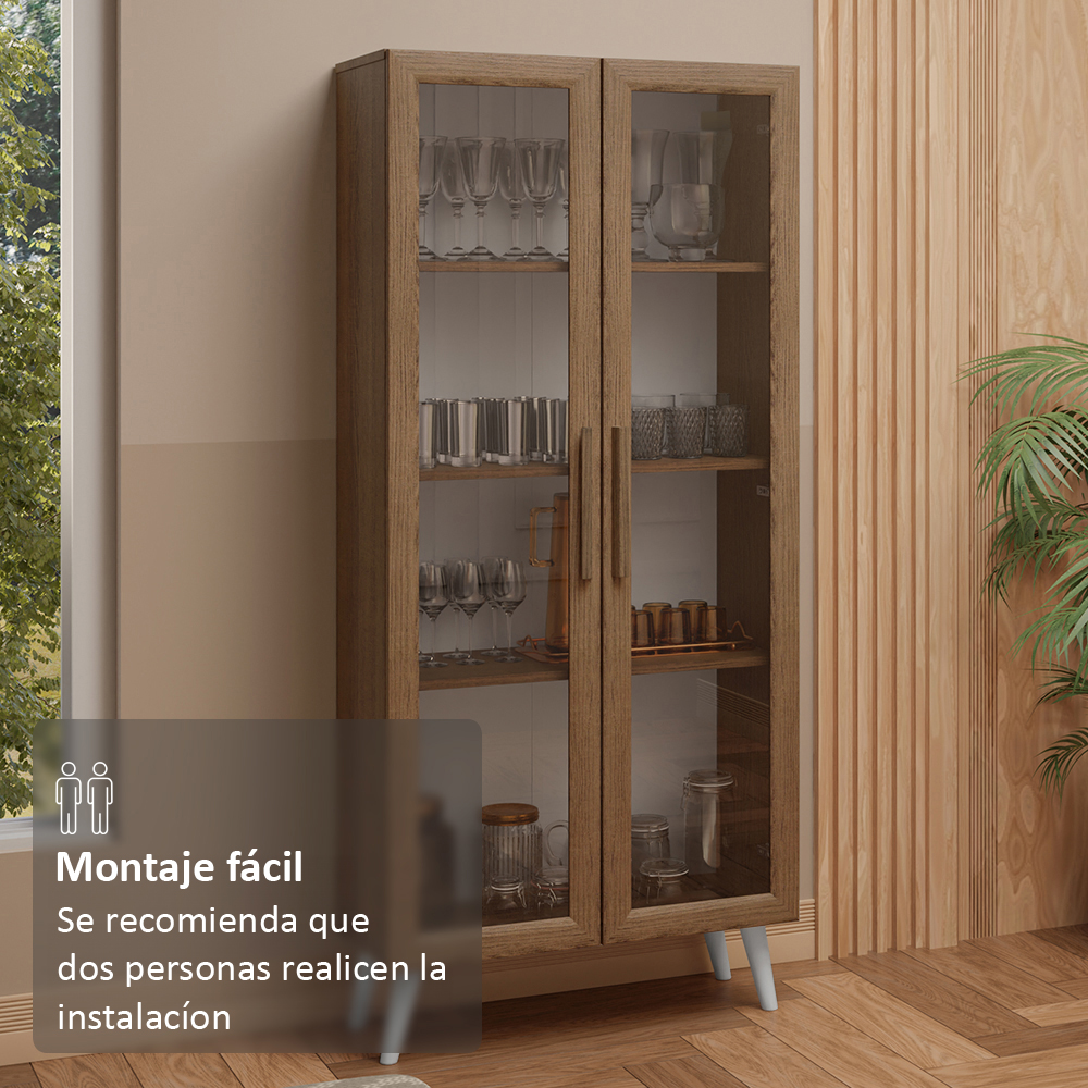 Cristalero Madesa 2 Puertas 70 cm con Patas MM