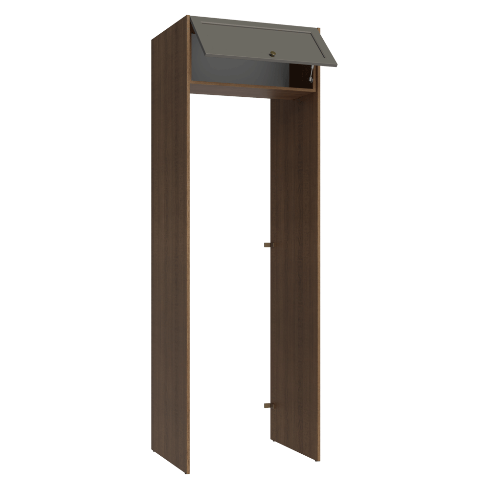 Mueble para empotrar Heladera 73 cm 1 Puerta Abatible Marrón/Gris Vik Madesa