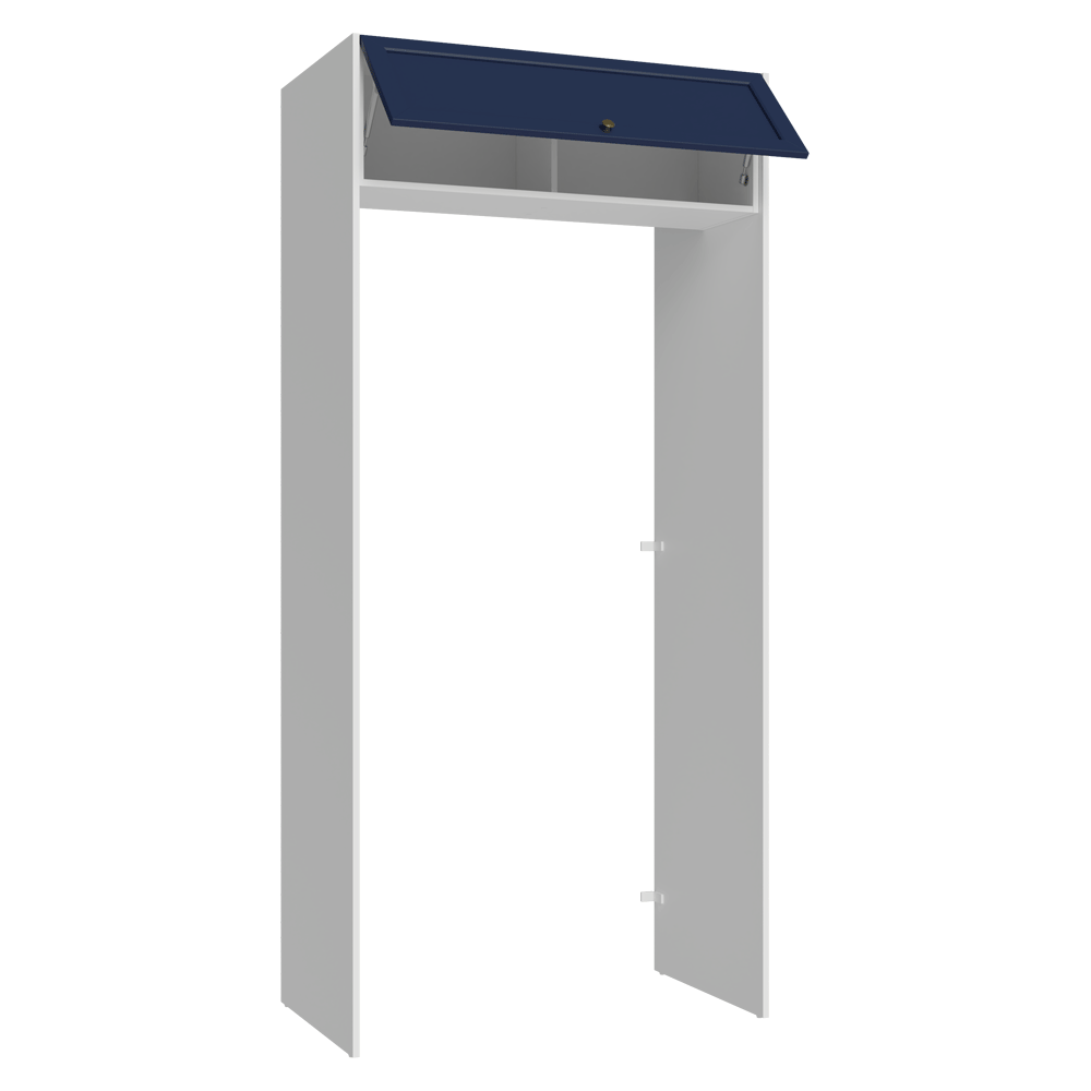 Mueble para empotrar Heladera 103 cm 1 Puerta Abatible Blanco/Azul Vik Madesa
