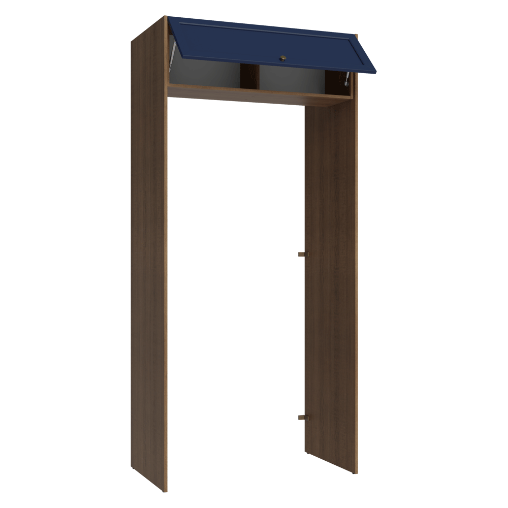 Mueble para empotrar Heladera 103 cm 1 Puerta Abatible Marrón/Azul Vik Madesa