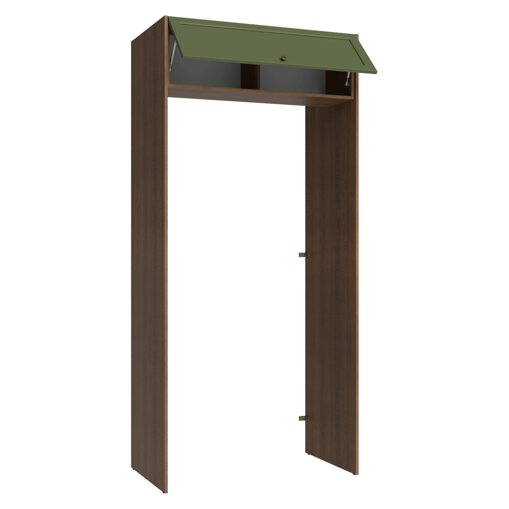 Mueble para empotrar Heladera 103 cm 1 Puerta Abatible Marrón/Verde Vik Madesa