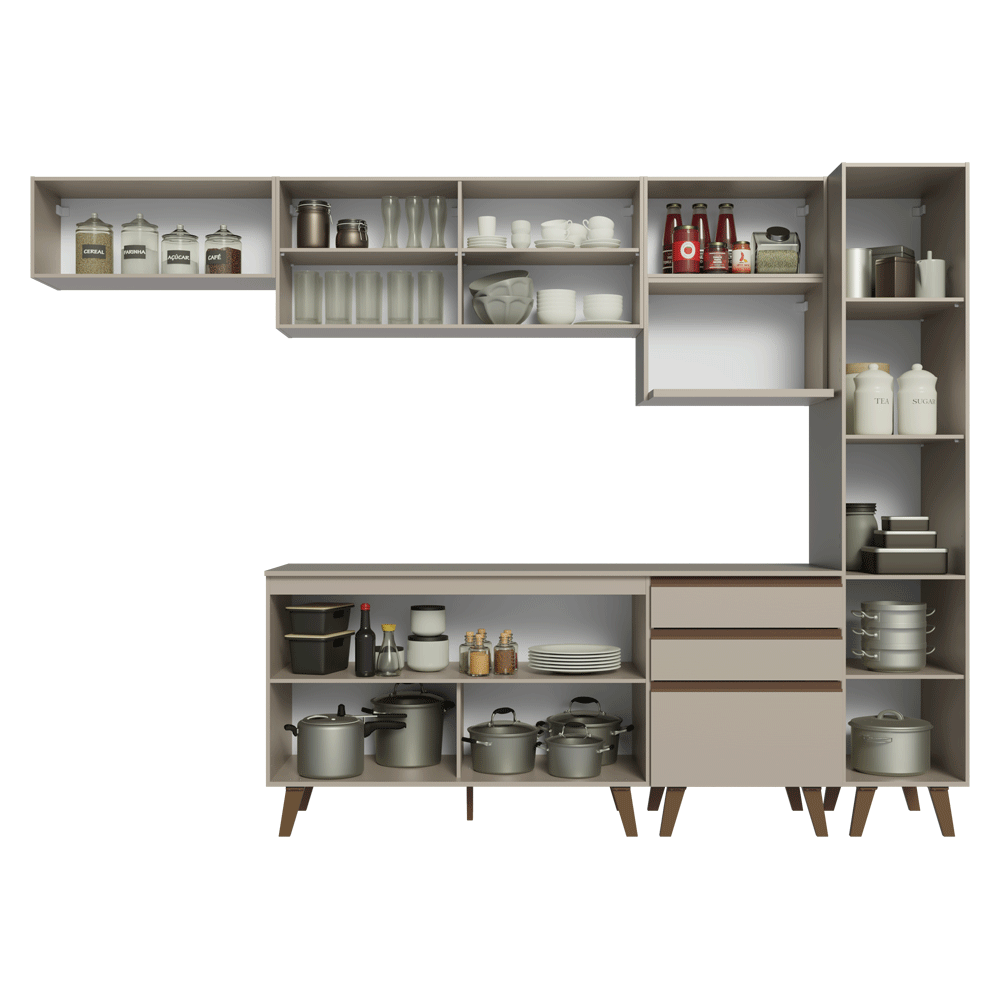 Combo completo de Cocina 300cm Crema Nice 05