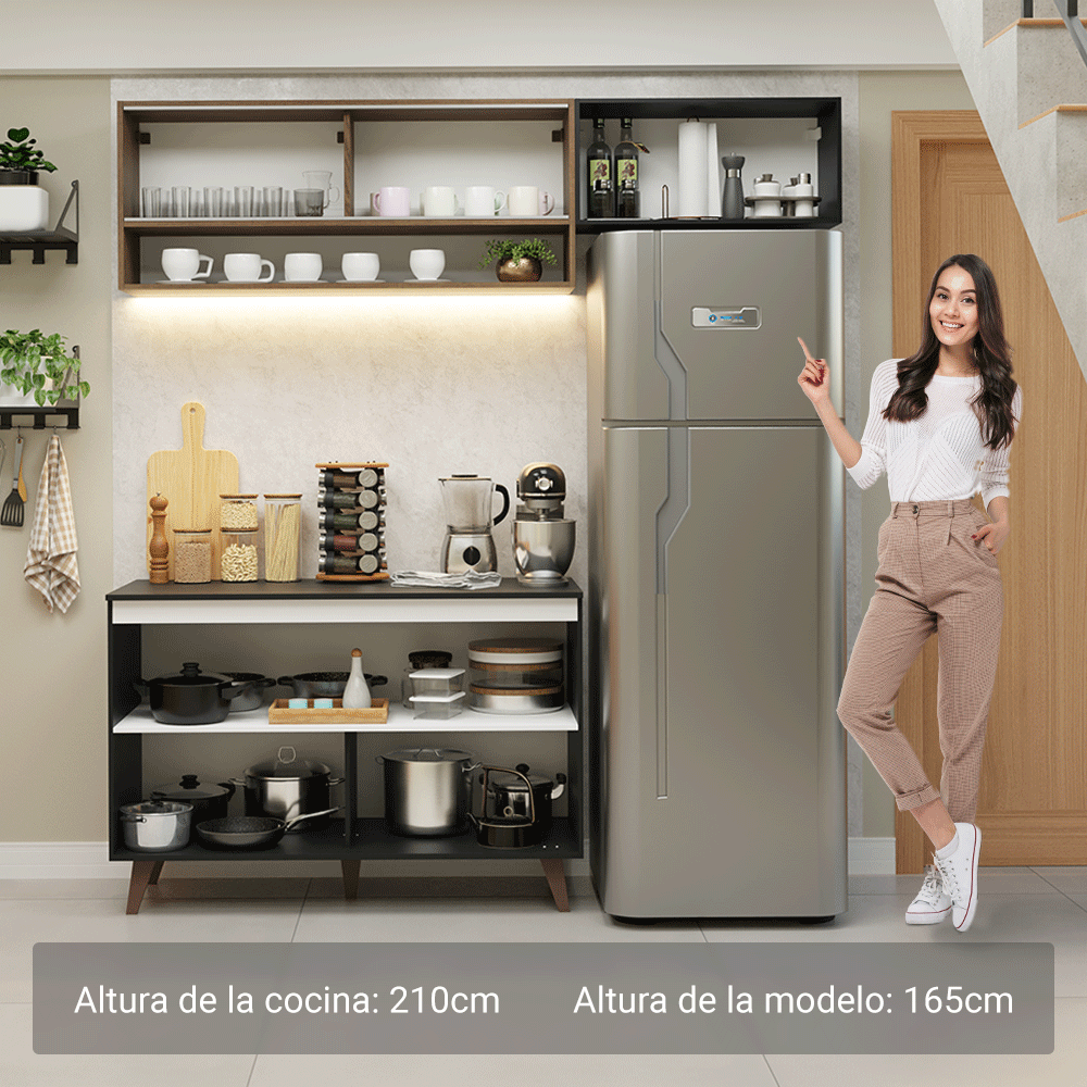 Combo de Cocina Madesa Reims 190cm NM 07