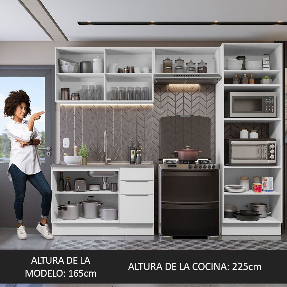 Combo Completo de Cocina 270 cm Blanco Stella Madesa 05