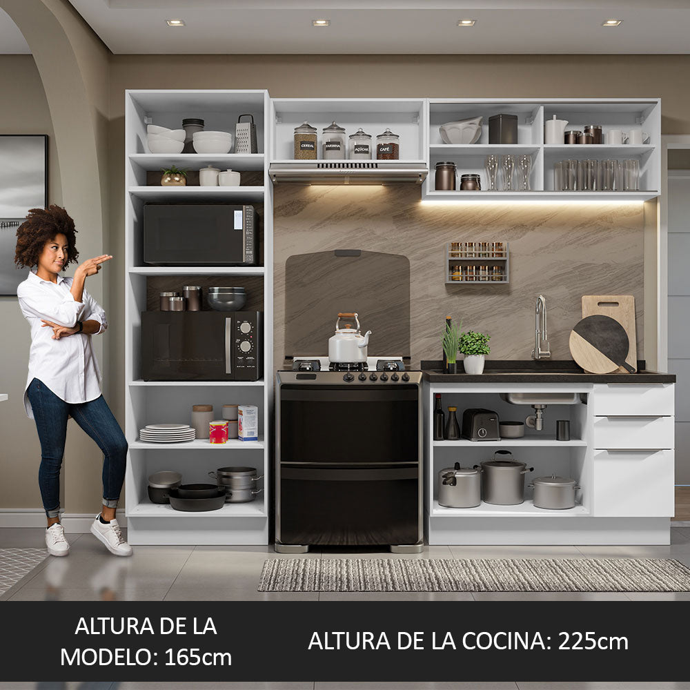 Combo Completo de Cocina 270 cm Blanco Stella Madesa 06