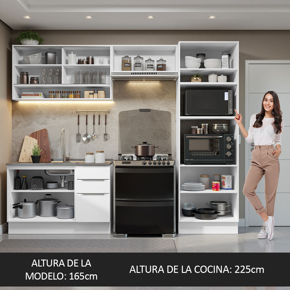 Combo Completo de Cocina 270 cm Blanco Stella Madesa 07