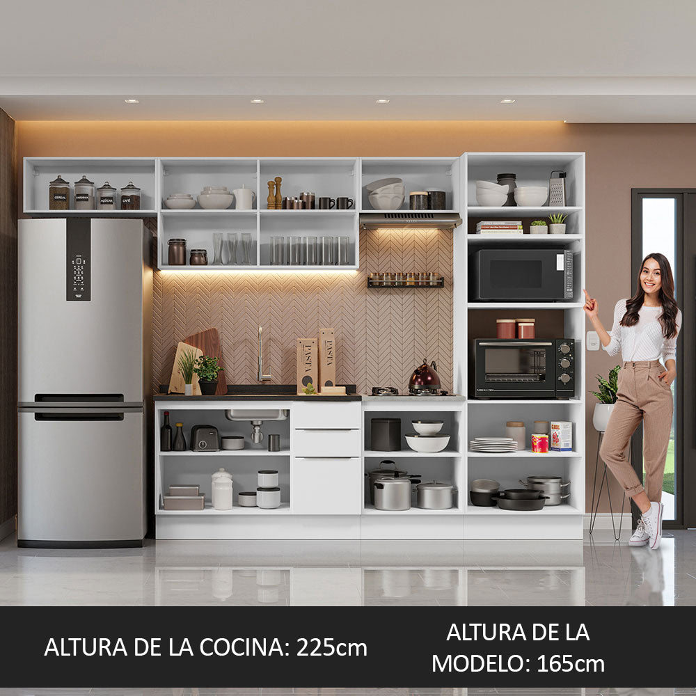 Combo Completo de Cocina 330 cm Blanco Stella Madesa 05