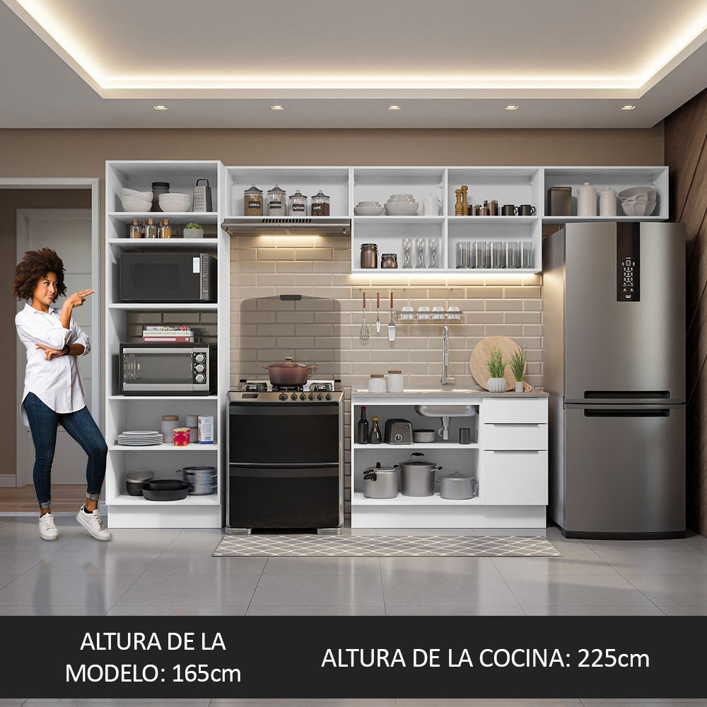 Combo Completo de Cocina 350 cm Blanco Stella Madesa 01