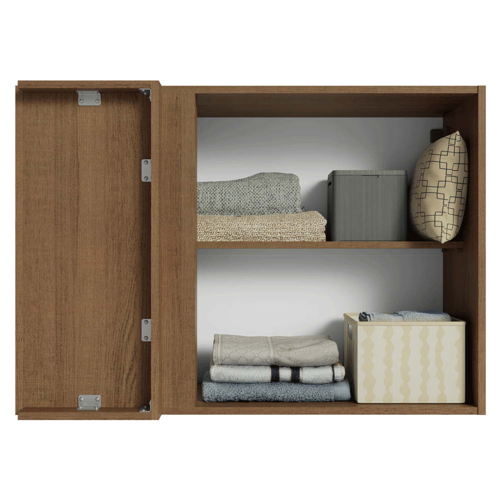 Alacena Esquinera para Dormitorio 1 Puerta Marrón Neo Madesa