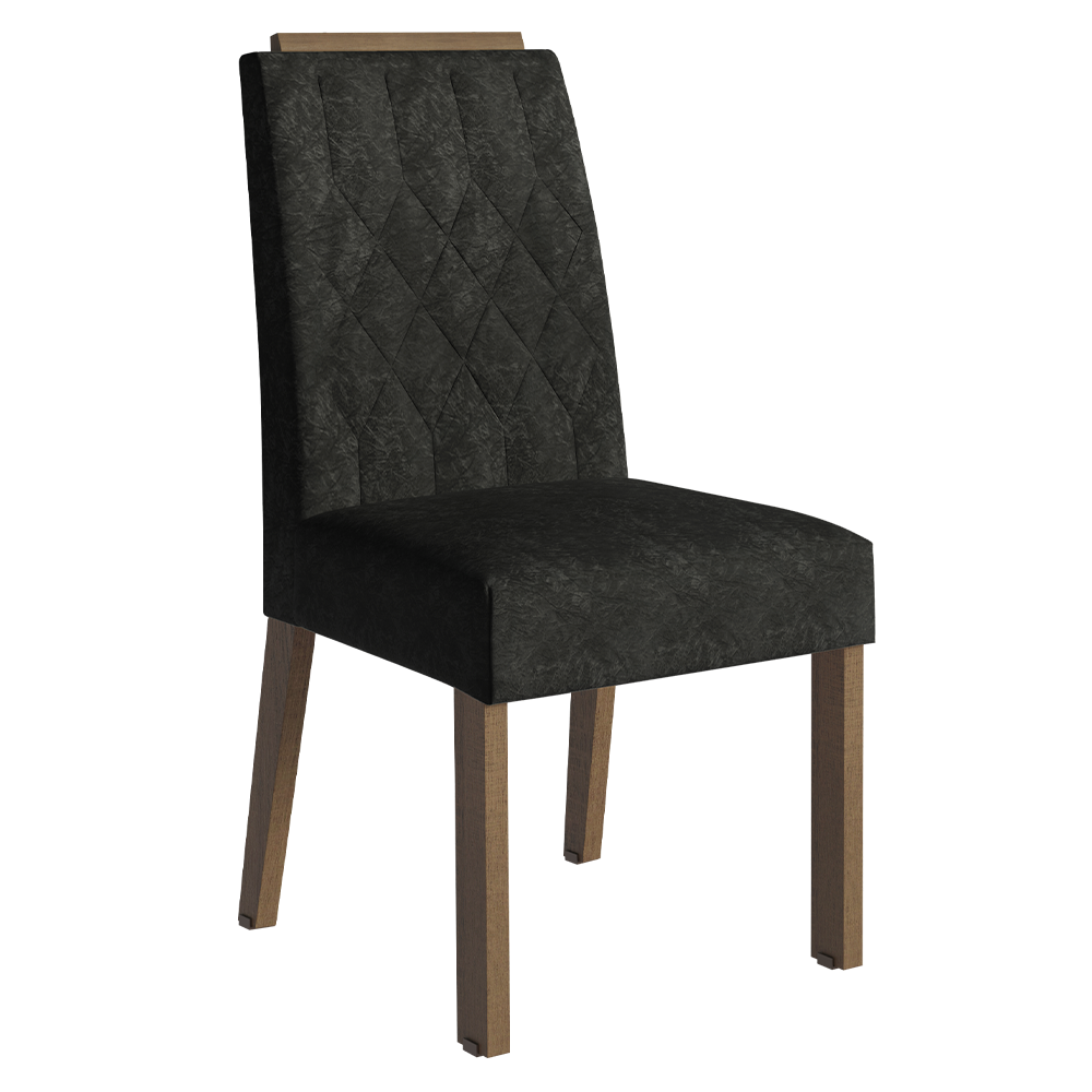 Juego de Comedor con Tapa de Madera 6 Sillas Marrón/Oxford Sarlat Madesa
