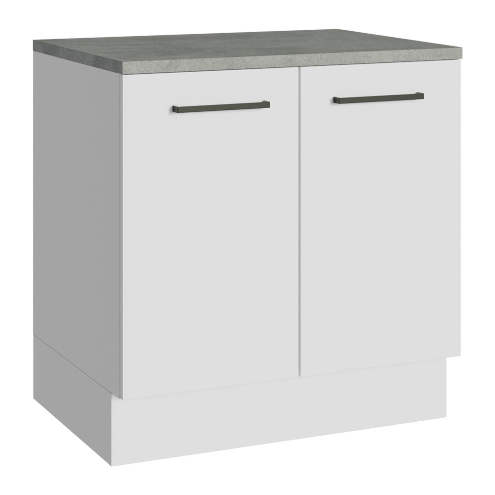 Bajo Mesada Multiuso Garaje 80cm (con Tapa) Blanco