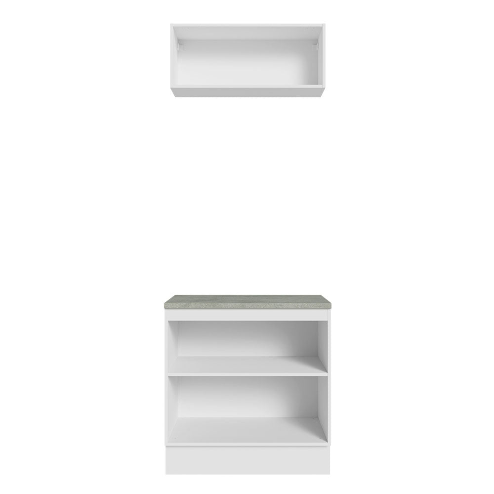 Mueble Integral Multiuso Garaje 80cm Blanco/Crema