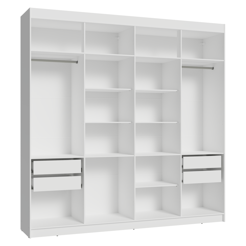 Placard Closet 4 Cajones 216 cm Blanco Venus Madesa