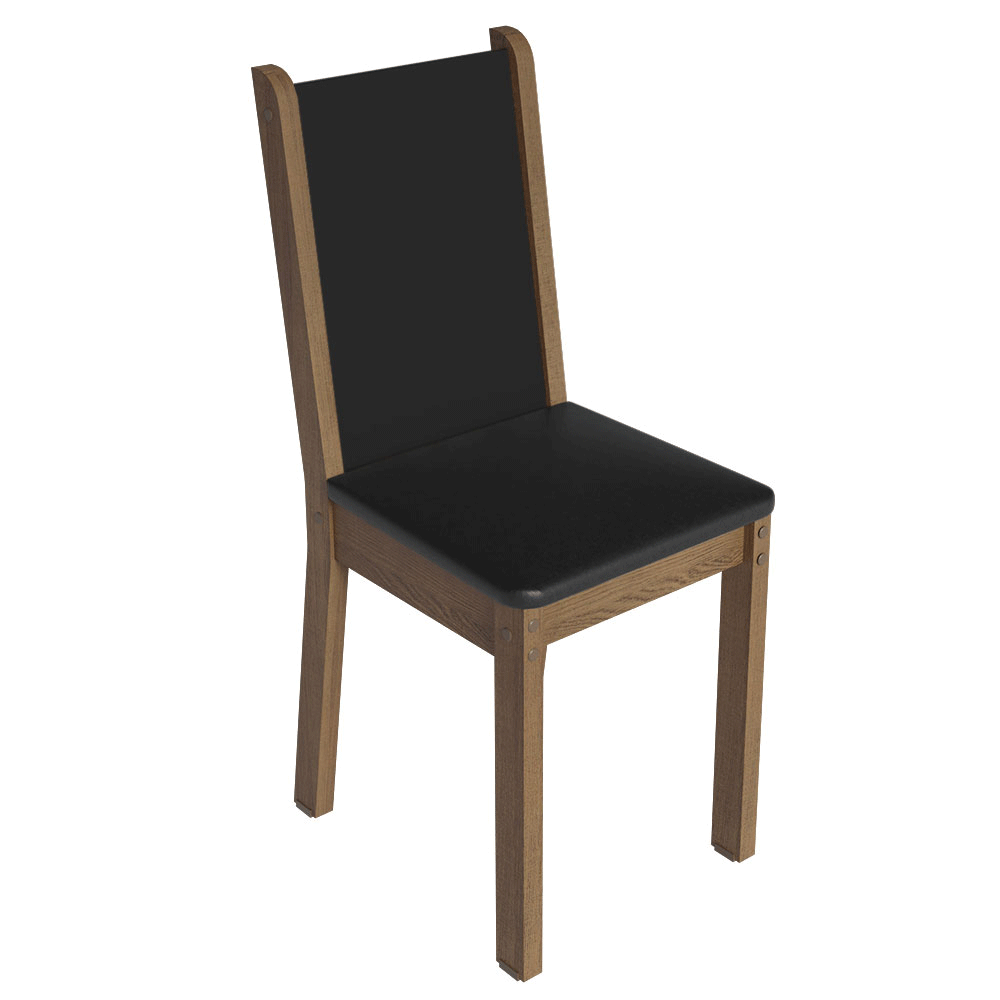 Kit 6 Sillas 4291 Marrón/Negro