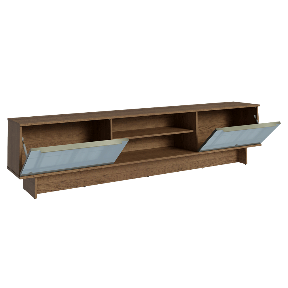 Rack para TV hasta 80 Pulgadas 218 cm 2 Puertas Marrón/Gris Lux Madesa